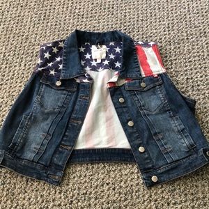 Marilyn Monroe brand American flag denim vest